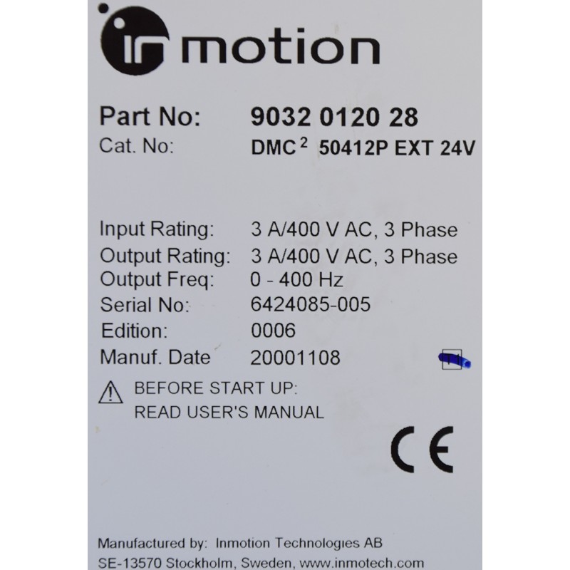 Danaher Motion 9032 0120 28 DMC2 50412P EXT 24V