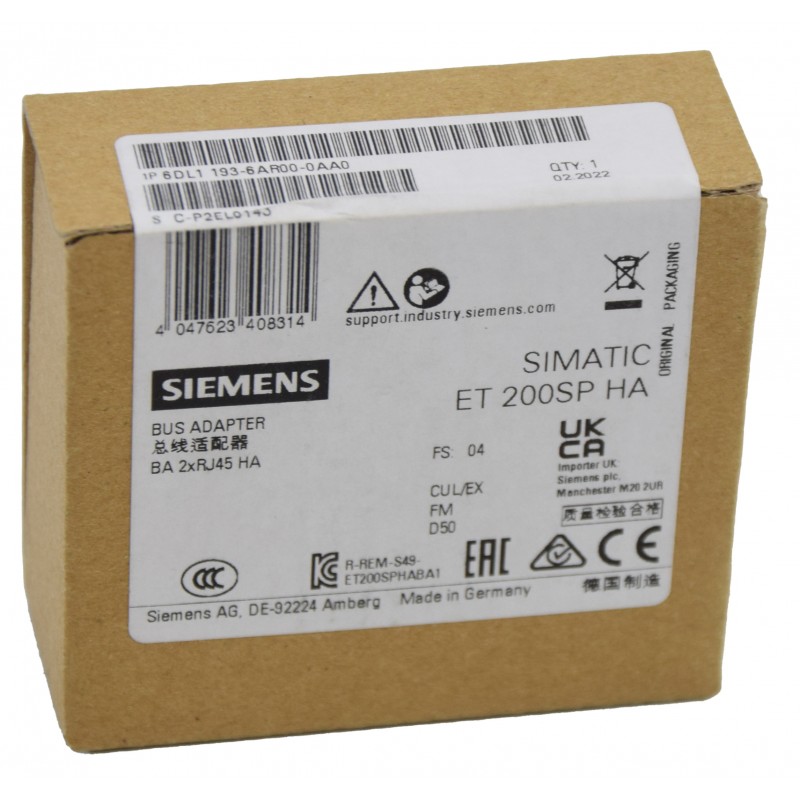 Siemens 6DL1 193-6AR00-0AA0 6DL1193-6AR00-0AA0 Bus Adapter Neu versiegelt