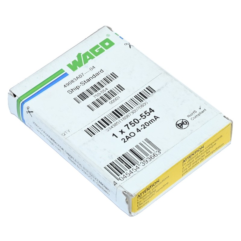 Wago 750-554 2-channel analog output 750554 New sealed