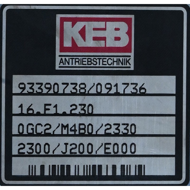Vittal Keb KEB 16.F1.230-4A09 Inverter 16F12304A09 93390738/091736 Homag