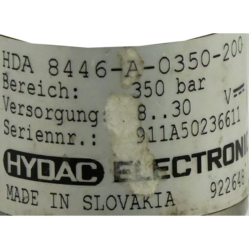 HYDAC HDA 8446-A-0350-200 Pressure Transducer