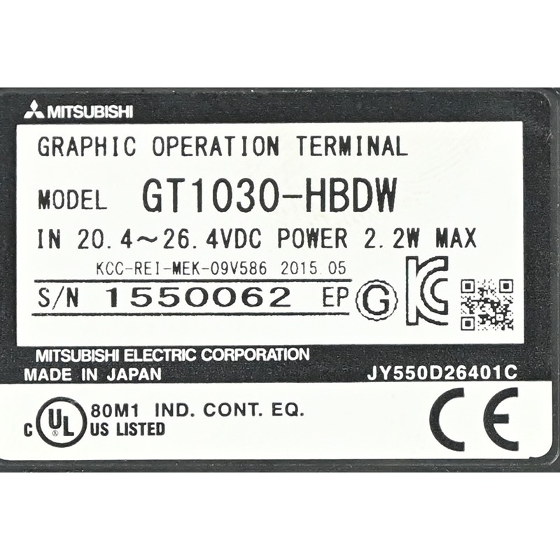 Terminale Touchscreen Mitsubishi GT1030-HBD, 4.5 Pollici, Testato, Usato