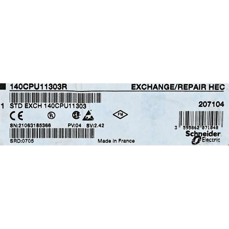 Schneider 140CPU11303R 140 CPU 113 03 Modicon Quantum New
