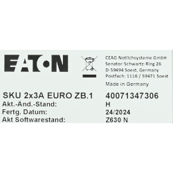 Lot De 3 Unités COOPER EATON CEAG SKU CG 2X3A ZB96 - Pièce Électrique D'Occasion