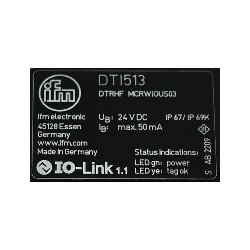 Red File Head ifm DTI513 RFID read/write head HF