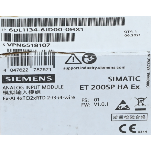 Siemens 6DL1134-6JD00-0HX1 Simatic 6DL1 134-6JD00-0HX1 Analog Input ...