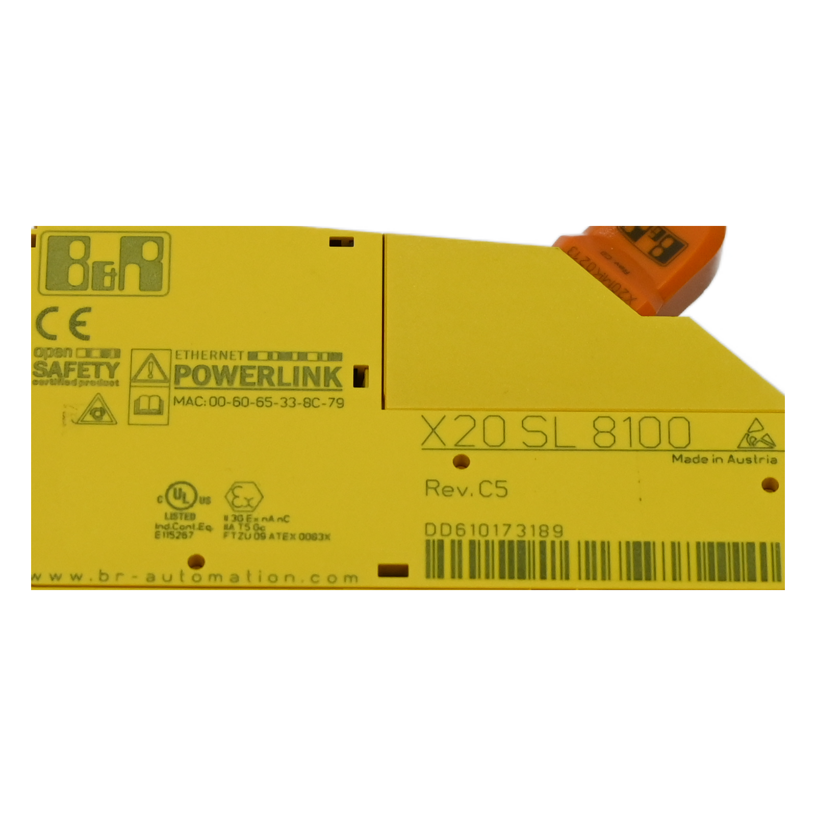 B&R X20SL8100 X20 SL 8100 Safety Link Module