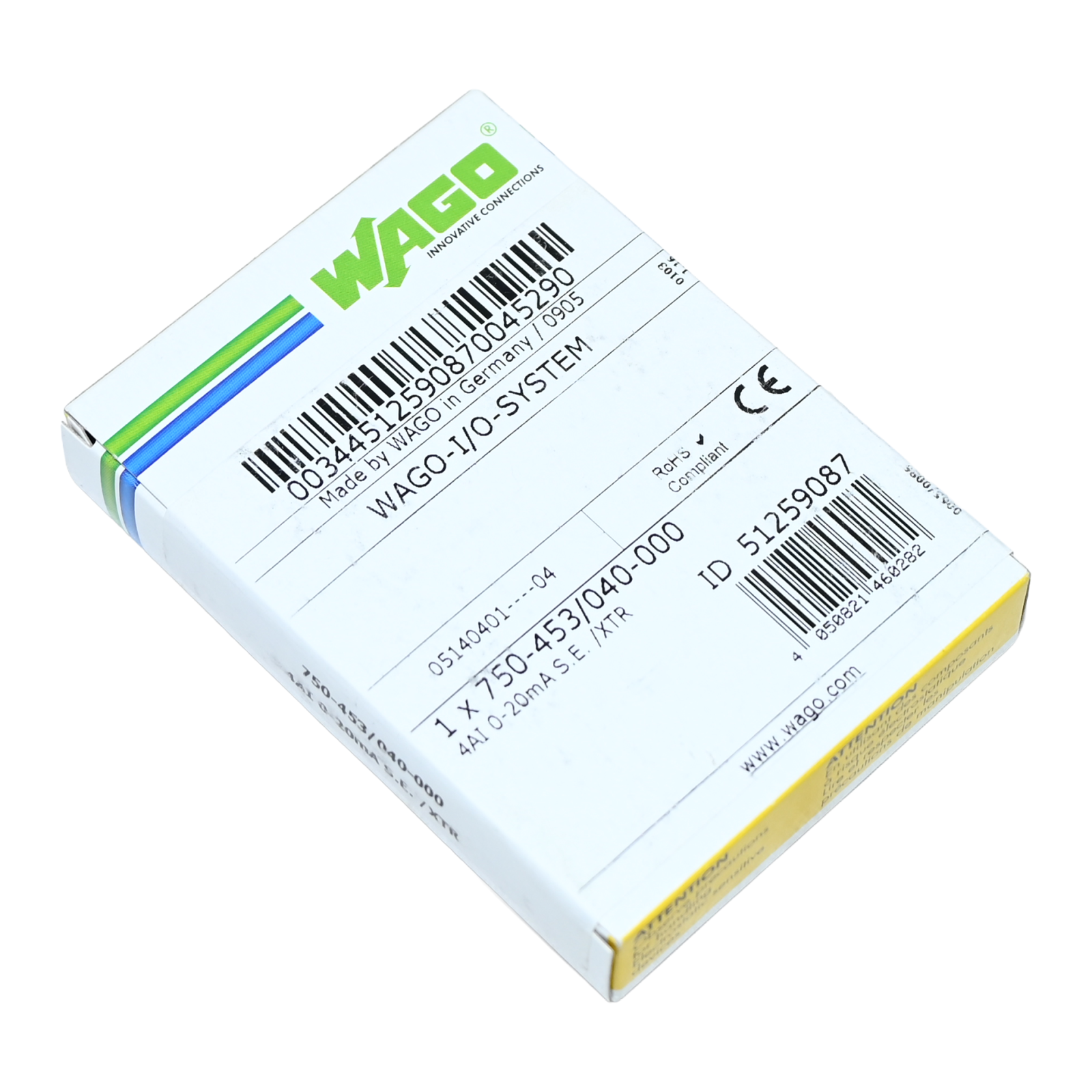Wago 750-453/040-000 4-Channel Analog Input New sealed