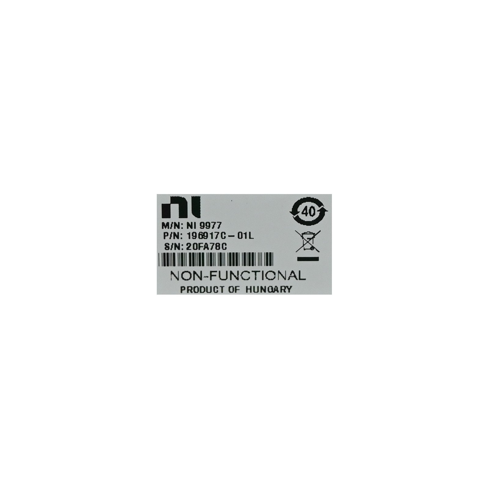 Infinity 9977 National Instruments NI 9977 196917C-01L Filter Module