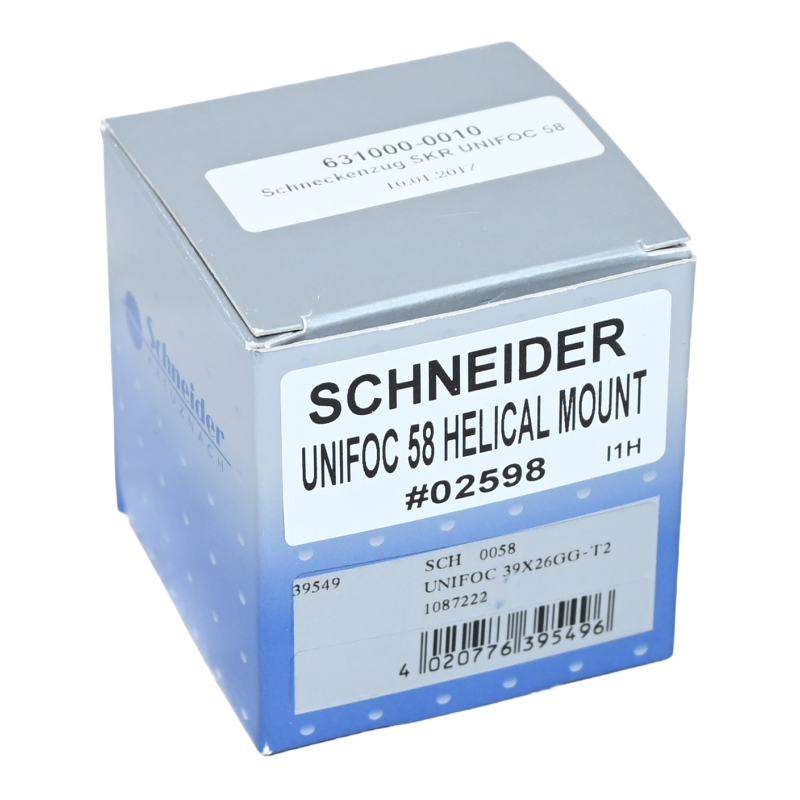 Schneider-Kreuznach Unifoc 58 Helical Mount SH 0058 39X26GG-T2 Lens Neu ...