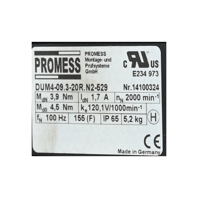 Promess Dio Module Promess DUM4-09.3-20R.N2-529 UFM:374005V Servo Motor UFM Assembly Press ...